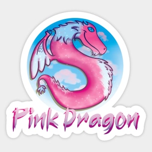 Pink Dragon Sticker